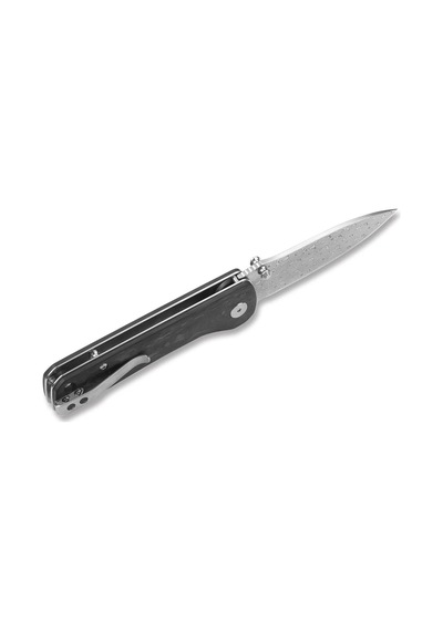 Qsp Kamp Hawk Parçalanmış Karbon Fiber Sap Liner Lock Lamine Damascus Çelik Qs131-e Kum