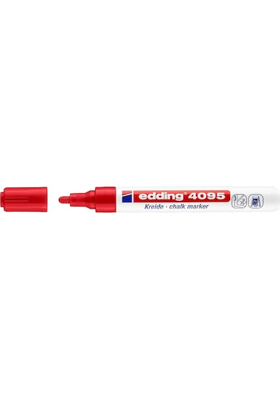 Edding 4095 Likit Tebeşir Kalemi - 2-3 Mm - Kırmızı