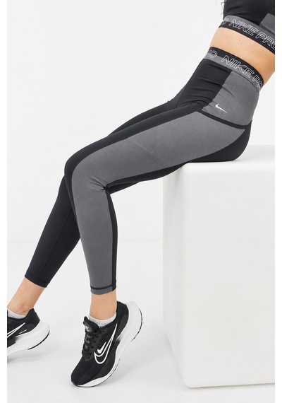 Nike Pro High Rise 7/8 Training Leggings With Pockets Yüksek Belli 7/8 2 Cepli Antrenman Taytı Siyah