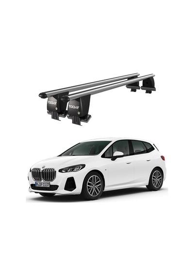 Royal Bmw 2 Serisi Active Tourer 2021 Ve Sonrası Uyumlu Gri Oluksuz Ara Atkı Port Bagaj Tavan Barı
