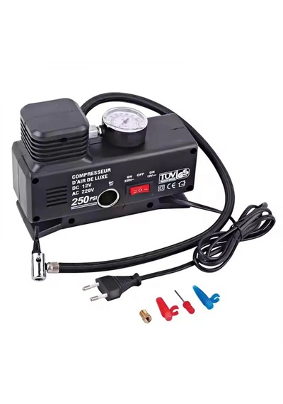 220 Volt-12 Volt 250 Psi Kompresör Lastik Hava Şişirme Oto Pompası Fişli Ve Çakmaklı Yage-843 5332