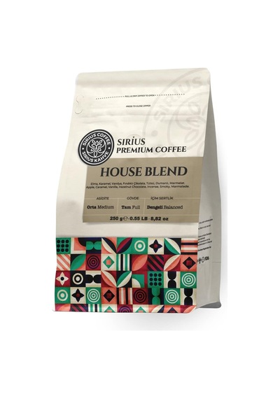 Sirius Premium Filtre Kahve House Blend 250 Gr - Öğütülmüş Aeropress