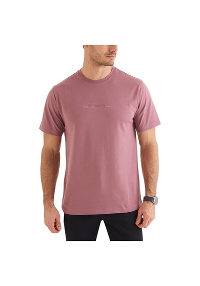 Columbia Csc Bar Split Graphic Kısa Kollu Erkek T-shirt Kırmızı Cs0121-609 Pembe