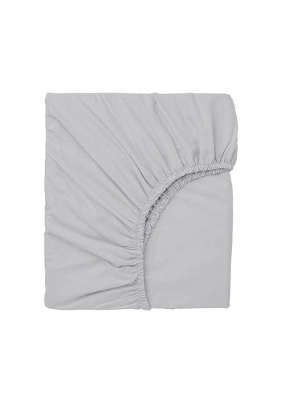 2 Adet 50x90 Cm Anne Yanı Lastikli Penye Kumaş Bebek Çarşafı-gri
