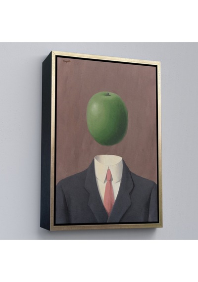 Ahşap Çerçeveli Rene Magritte - Soyut Sabit Fikir Tablosu-7343
