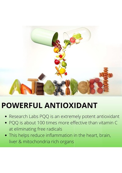 Research Labs Ultra High Purity 20mg Pqq Pyrroloquinoline Atp Energy Heart Cognitive Support Nootrop