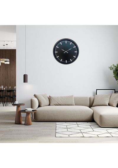 Siyah Sade & Şık 52 Cm Duvar Saati