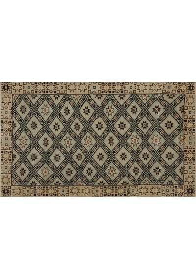 El Dokuma Vintage Eskitme Halı 104 X 180 Cm 9568