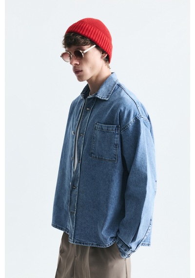 Vamos Oversize Denim Gömlek K.mavı