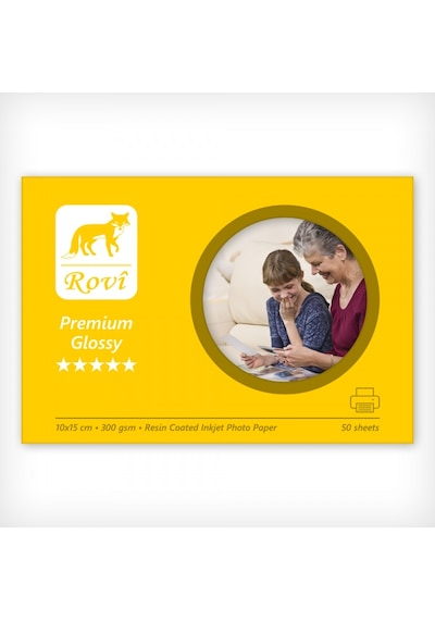 Rovi Premium Parlak Fotoğraf Kağıdı - 300Gsm - 50Yp - 10X15
