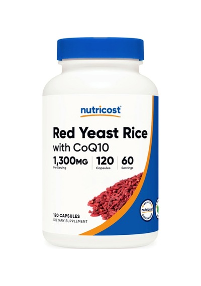 Nutricost, Red Yeast Rice With Coq10, 1,300 Mg, 120 Capsules ...