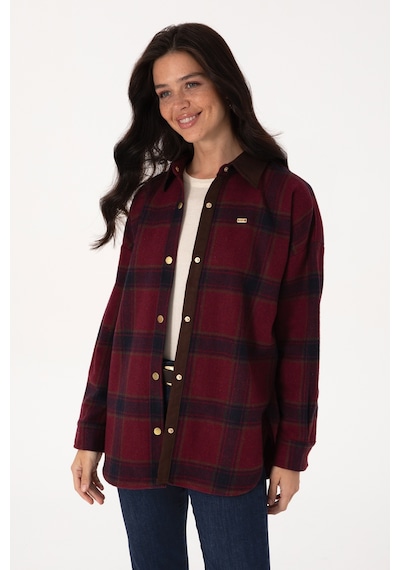 U.s. Polo Assn. Kadın Plum Gömlek Desenli 50317225-vr177 New Plum