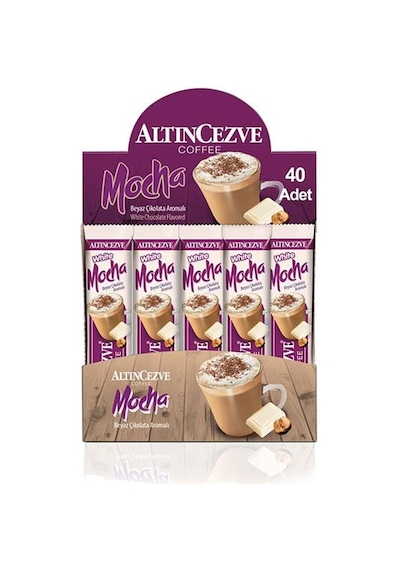 Altıncezve 3ü 1 Arada Üçü Bir Arada White Mocha Beyaz Çikolata Aromalı Tek İçimlik 40 x 17 G