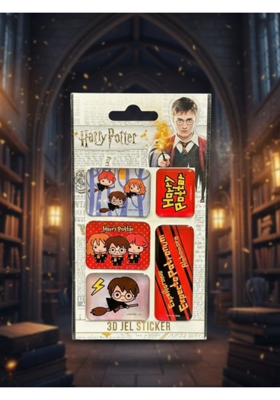 Harry Potter Kabartmalı Jel Damla Sticker 5li Set Harry Potter Çok Renkli