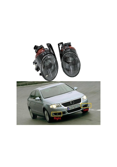 Volkswagen B6 Passat 3c0941700 Sağ Yolcu Tarafı Ampullü ve Duylu Sis Lambası Passat Sis Farı