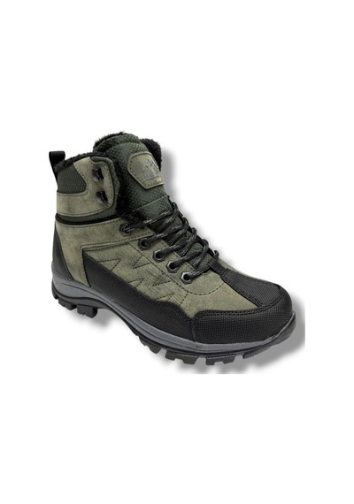 Cakgo 980-26 Deri İçi Kürklü Astar Anatomik Outdoor Erkek Çcouk Bot 36-39 Haki
