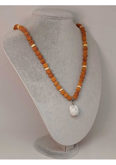 Havlit Taşlı Rudraksha Tohum Kolye Dolama Bileklik 8mm 49714