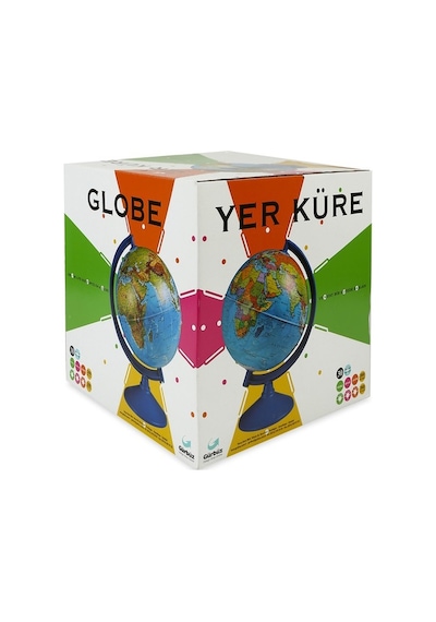 Gürbüz Işıklı Fiziki ve Siyasi Küre Harita 30 CM