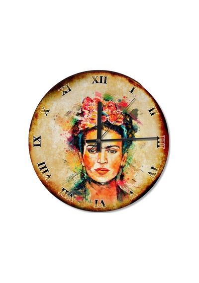 Frida Kahlo Roma Rakamlı Baskılı Duvar Saati (407686214) Çok Renkli