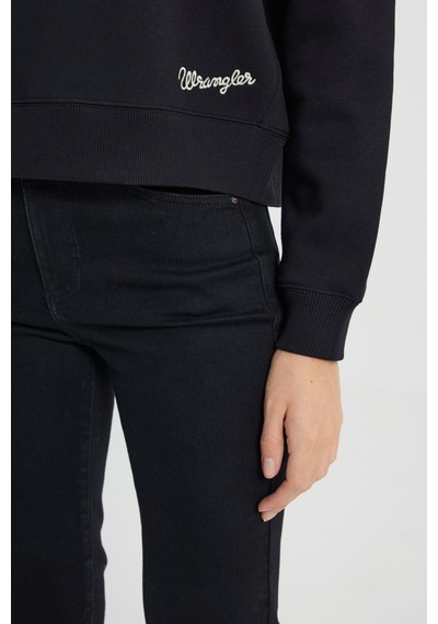 Regular Fit Normal Kesim Kapüşonlu İçi Polarlı Siyah Sweatshirt W242761001 Siyah