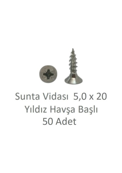 Sunta Vidası 5,0x20, 50 Adet Tam Diş Snt Yhb Vida
