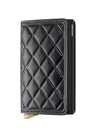 Secrid Premium Slimwallet+ Emboss Diamond Kartlık Cüzdan, Siyah Çok Renkli