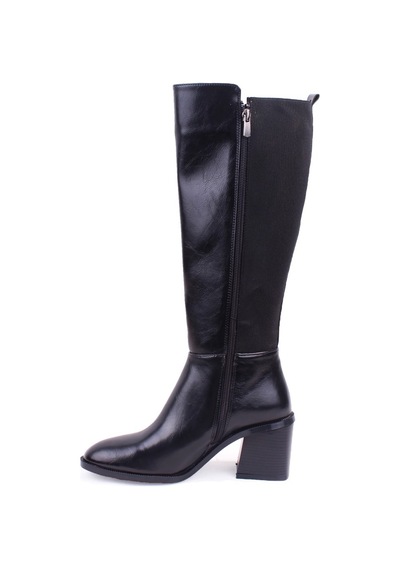 Dagoster Dza07-3374043 Siyah Günlük Streçli 7 Cm Kalıntopuklu Kadın Çizme