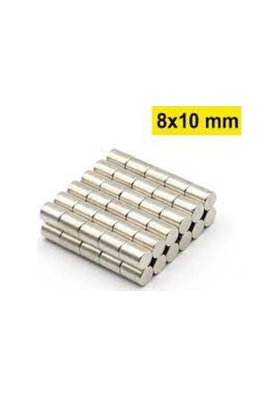Neodyum Mıknatıs 8x10 Mm 10 Adet
