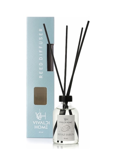 Vivaldi Home Beyaz Sabun Çubuklu Oda Kokusu Esansiyel Uçucu Yağ 50 ML