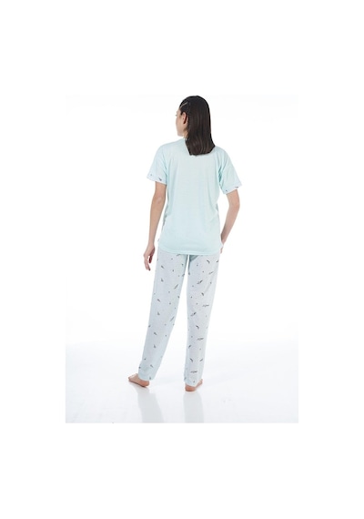 Estiva 22124 Kadın Çiçek Desenli Kısa Kollu Viskon Pijama Takımı Estiva 22124 Kadın Çiçek Desenli Kısa Kollu Viskon Pijama Takımı