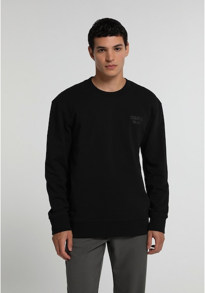 Colin's Colins Relaxed Fit Yuvarlak Yaka Düz Erkek Siyah Sweatshirt Cl1082253 Q1.v2 Blk