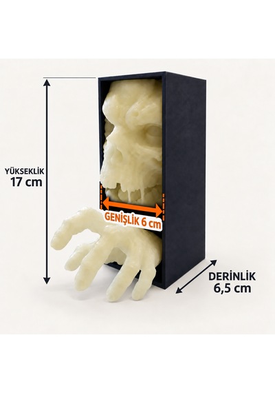 Cadılar Bayramı Halloween Fosforlu Zombi Kitaplık Dekoru 3d Baskı 17 X 6,5