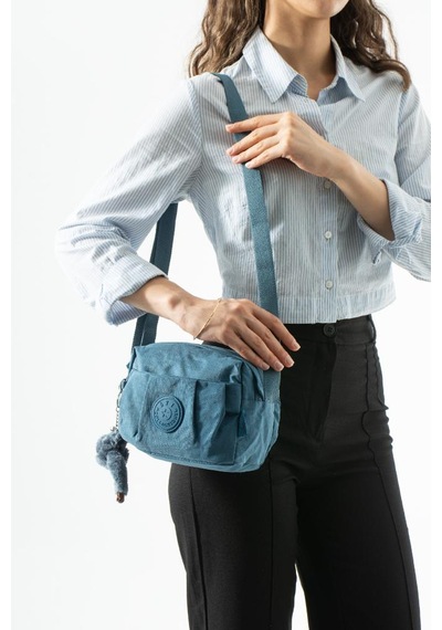 Baginn Klinkır Hafif Yağmur Geçirmez Kadın Postacı Çanta Çok Cepli 20 15 Cm Omuz Çantası 571 Collection Mavi