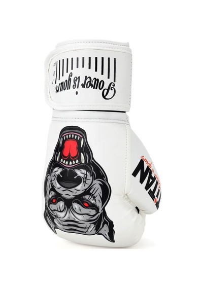 Titan Sport Beyaz Pitbull Siyah Desenli Fgr Model-6 Boks Eldiveni Çok Renkli