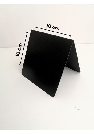 10 Adet Silinebilir Karatahta Siyah Etiket İsimlik10x10 Cm