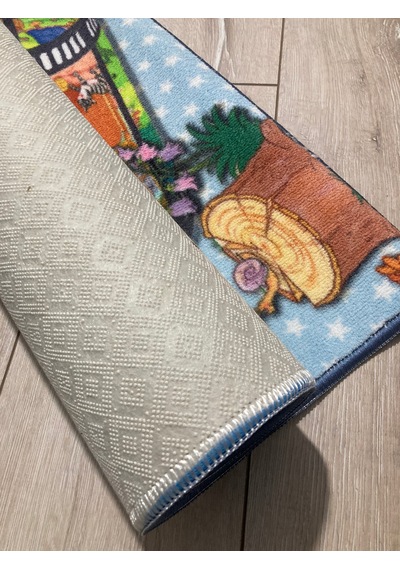 Çocuk Halısı Kaymaz Tabanlı Kısa Tüylü 100x150 Ebatlı Halı+3 Mm H