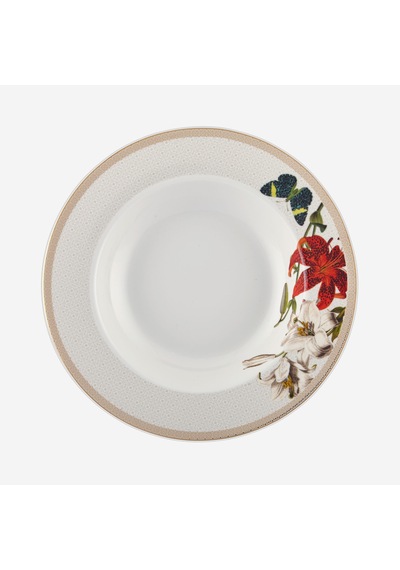 Beyaz Porselen Çukur Tabak 21 Cm