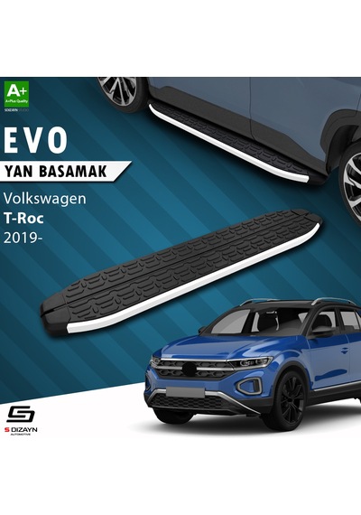 Vw T-roc Evo Aluminyum Yan Basamak 173 Cm 2019 Üzeri A+ Kalite