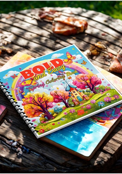 Spring İlkbahar Bold And Easy 20 X 20 Cm Büyük Boyama Kitabı