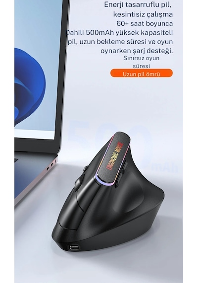 Monozone Ergonomik Kablosuz Mouse Rgb Işıklı Bluetooth Dikey Duruş Tasarımı Taşınabilir Sessiz Bt+2.4g Çift Modlu Ofis Oyun Evrensel Kullanım İçin Ergonomik Mouse Monozone Ergonomik Kablosuz Mouse Rgb Işıklı Bluetooth Dikey Duruş Tasarımı Taşınabilir Sessiz Bt+2.4g Çift Modlu Ofis Oyun Evrensel Kullanım İçin Ergonomik Mouse