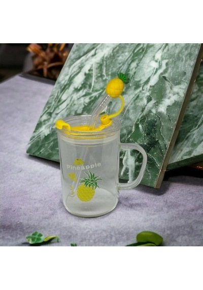 Ananas Tasarımlı Kupa Bardak Şeffaf