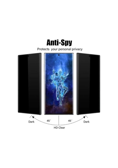 For Samsung Galaxy S10 Plus 9d Tam Kaplayan Kavisli Gizlilik Filitreli Hayalet Flexible Polymer Nano