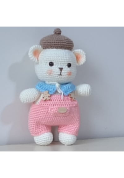 Amigurumi Örgü Oyuncak Ayı Şapkalı