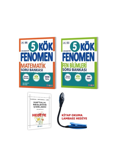 Fenomen 2025-2026 Yeni Müfredat 5 Sınıf Matematik- Fen Seti