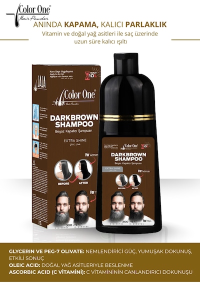 Koyu Kahverengi Dark Brown Saç Şampuanı 300 Ml & Ton Etkisi Tüm Saç Tipleri
