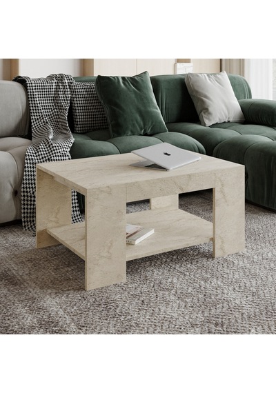 Lina Orta Sehpa Modern Minimal Tasarım Traverten
