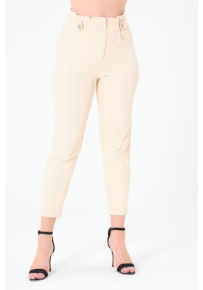 Sortie Collection Pileli Gabardin Pantolon Açık Bej