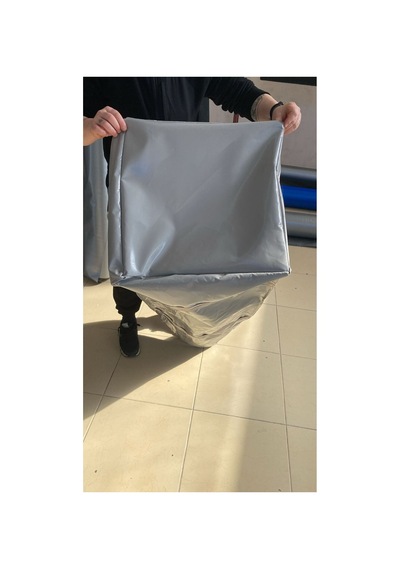 Kargo Haralı Tekstil Taşıma Çuvalı Pvc Polyester Tabanlı -şerit Kolonlu,tutma Yerli,kuşgözü Kapsüllü Gri