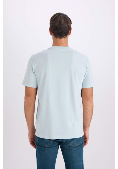 DeFacto %100 Pamuk New Regular Fit Bisiklet Yaka Basic Düz Kısa Kollu Tişört V7699AZ25SPBE506
