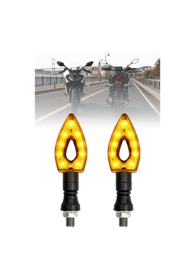 Motosiklet Led Sinyal Lambası Set Üçgen Universal Model